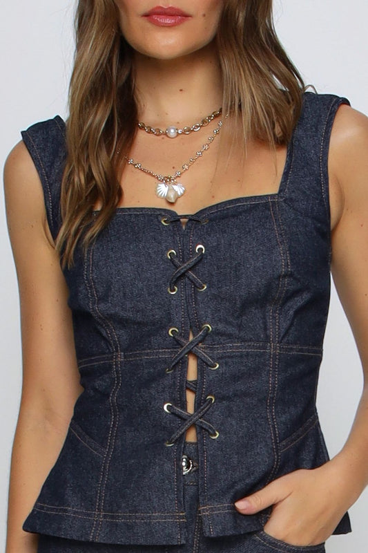 BLUSA CHIC JEANS MARINHO