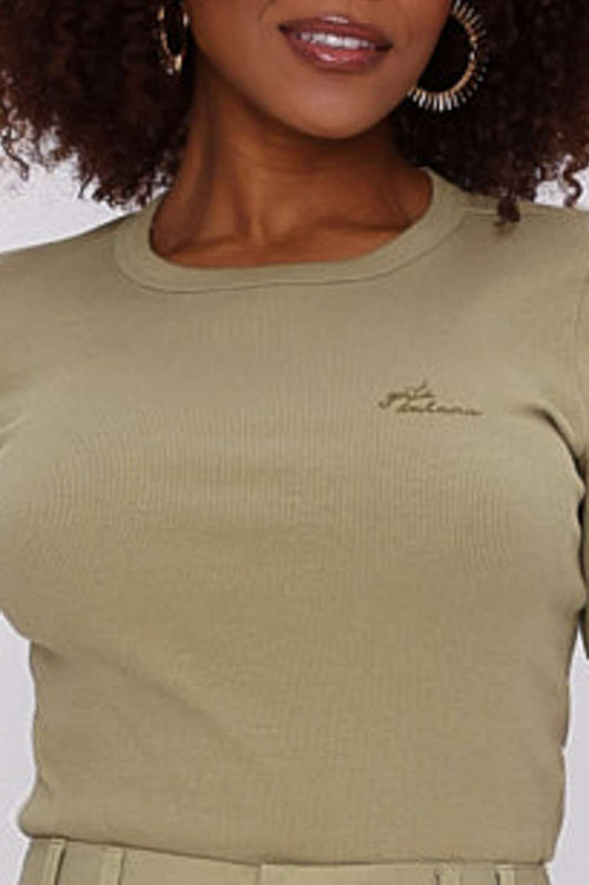 T SHIRT BASICA VERDE CANA
