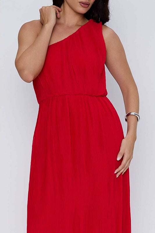 VESTIDO SOLTO PLISSADO GLAM RED