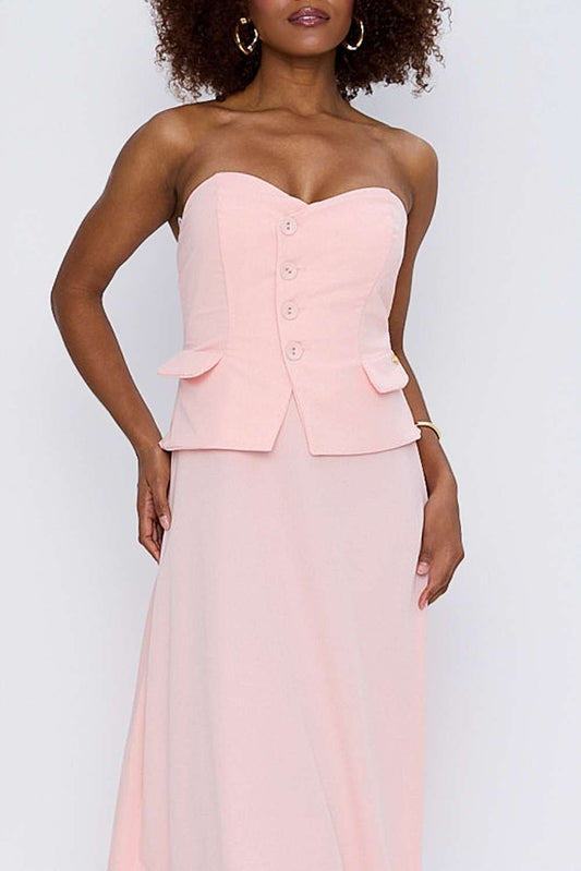 VESTIDO SOLTO ALCA REMOVÍVEL ROSA FROST