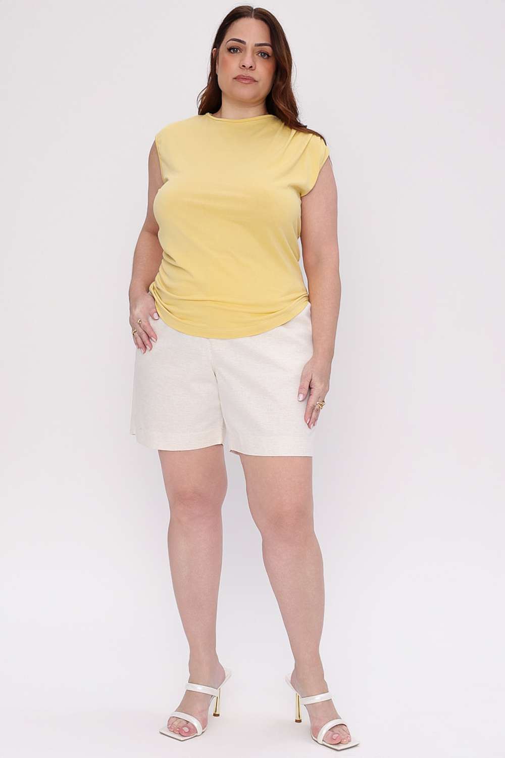 BLUSA FRANZIDA MAIS GATA PANNA COTTA