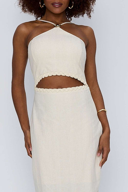 VESTIDO LONGO CARMEN NATURAL