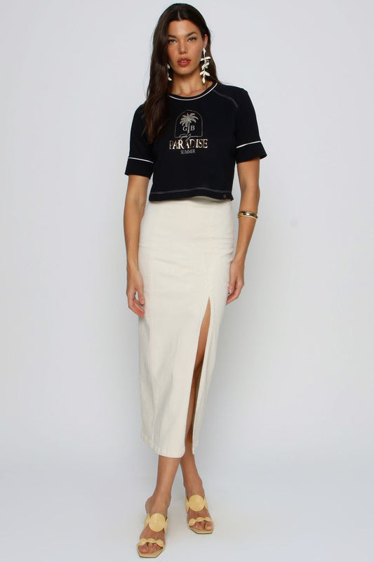 SAIA DE SARJA LUXO OFF WHITE