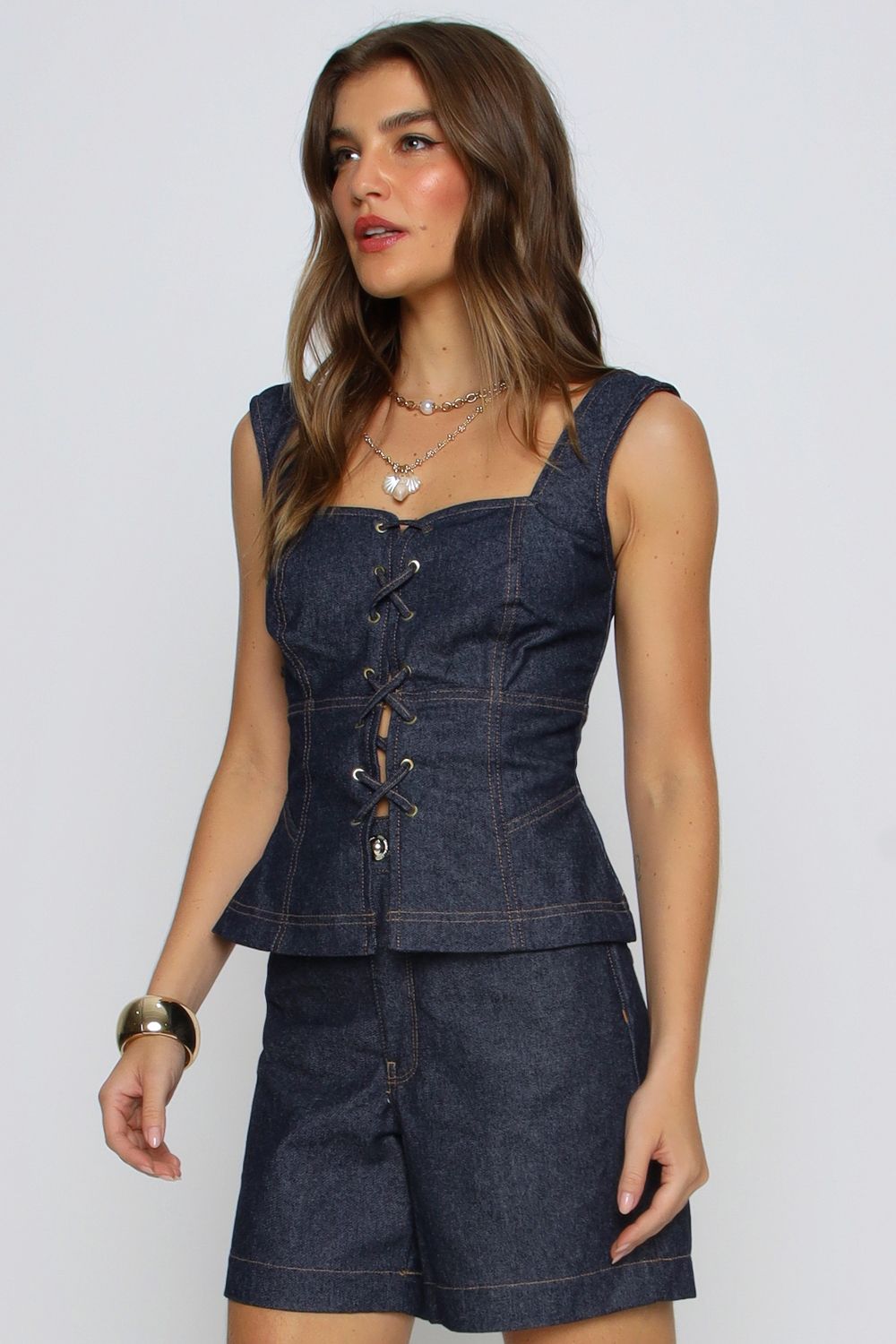 BLUSA CHIC JEANS MARINHO