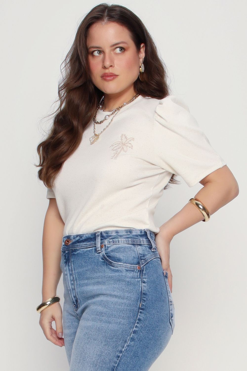 T-Shirt Canelada Mais Gata OFF WHITE