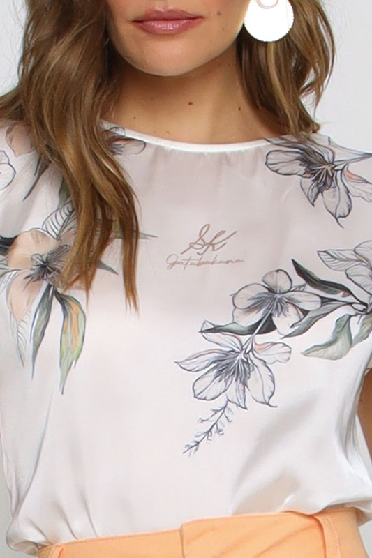 BLUSA AMPLA FLORA OFF WHITE