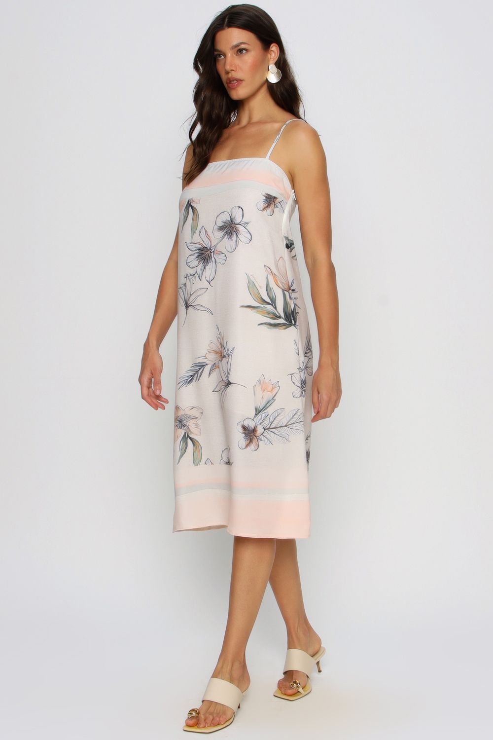 VESTIDO SOLTO FLOR OFF WHITE