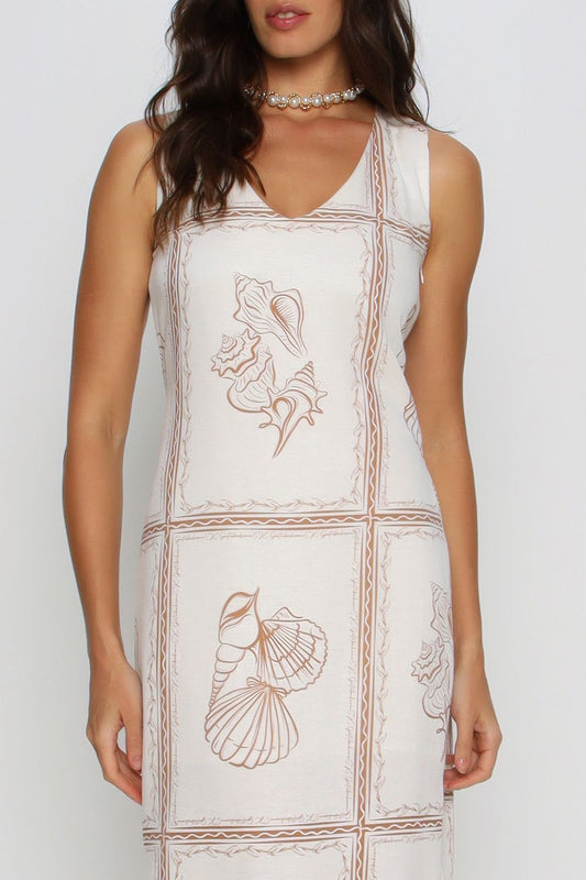 VESTIDO LONGO MARAGOGI OCRE