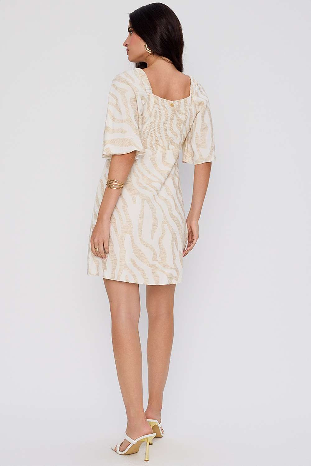 VESTIDO SOLTO ANIMAL LINHO NATURAL