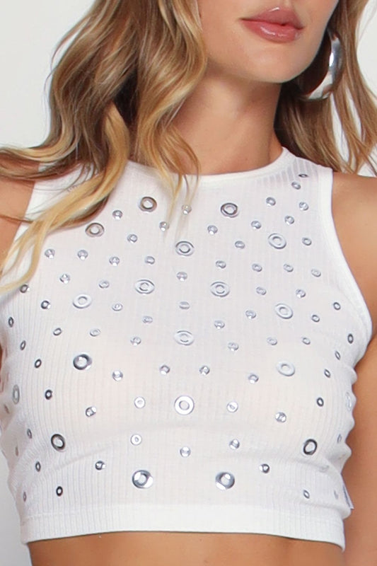 REGATA COM ILHÓS BRANCO