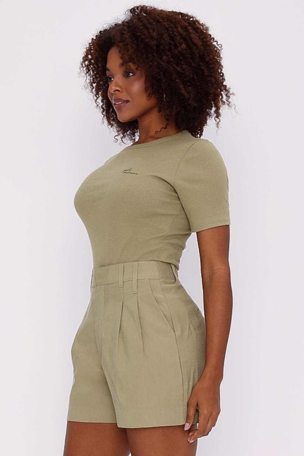 T SHIRT BASICA VERDE CANA