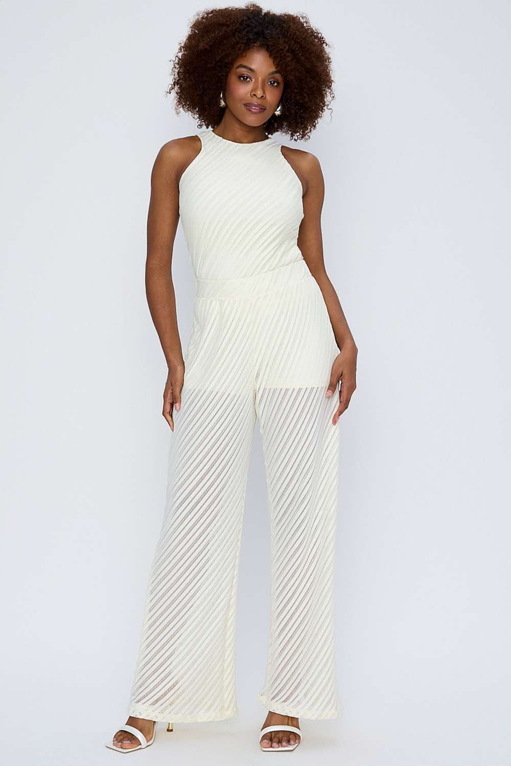 AGR SAIDA ANA CALCA SOLTA OFF WHITE