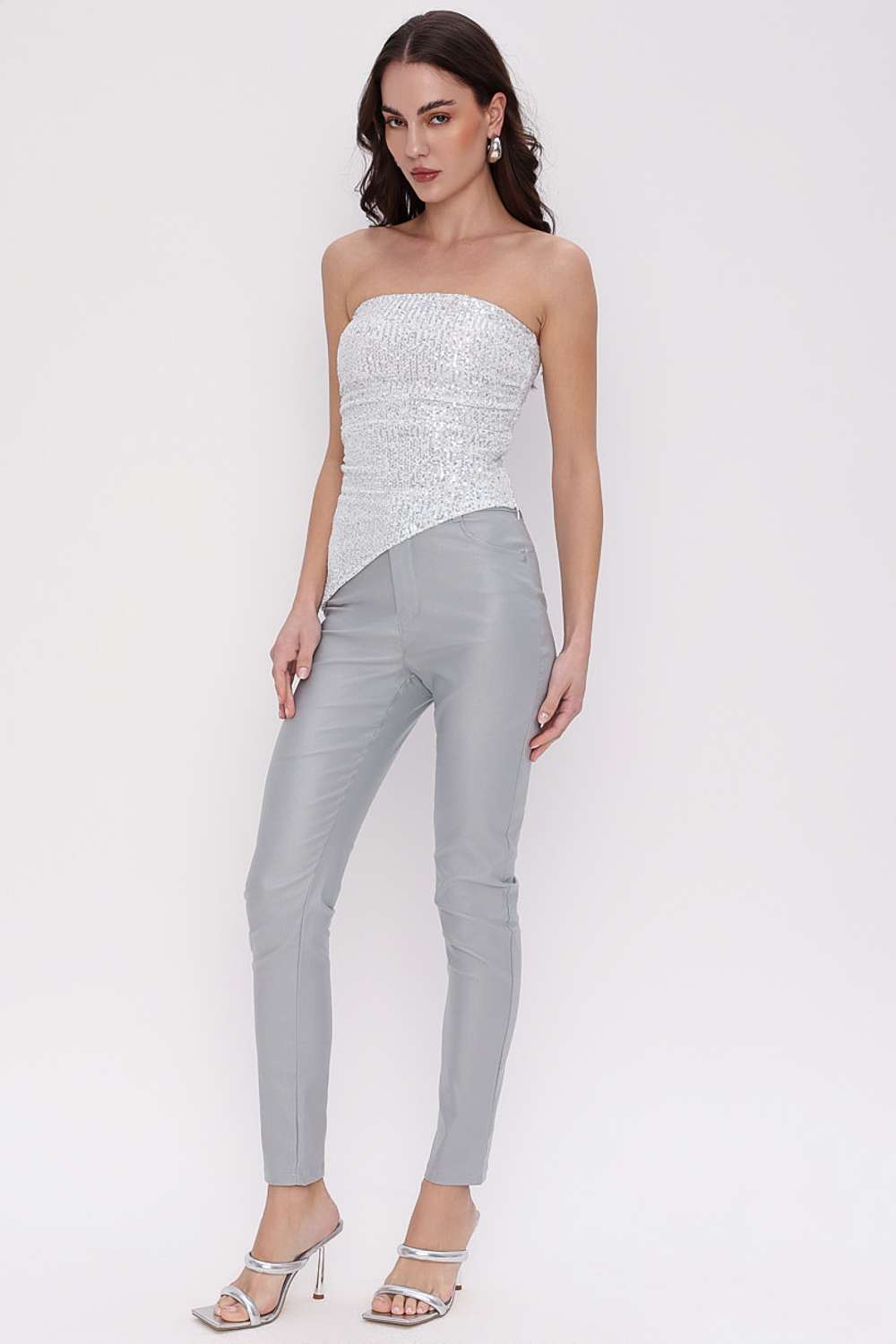 BLUSA PAETE ASSIMETRICO OFF WHITE