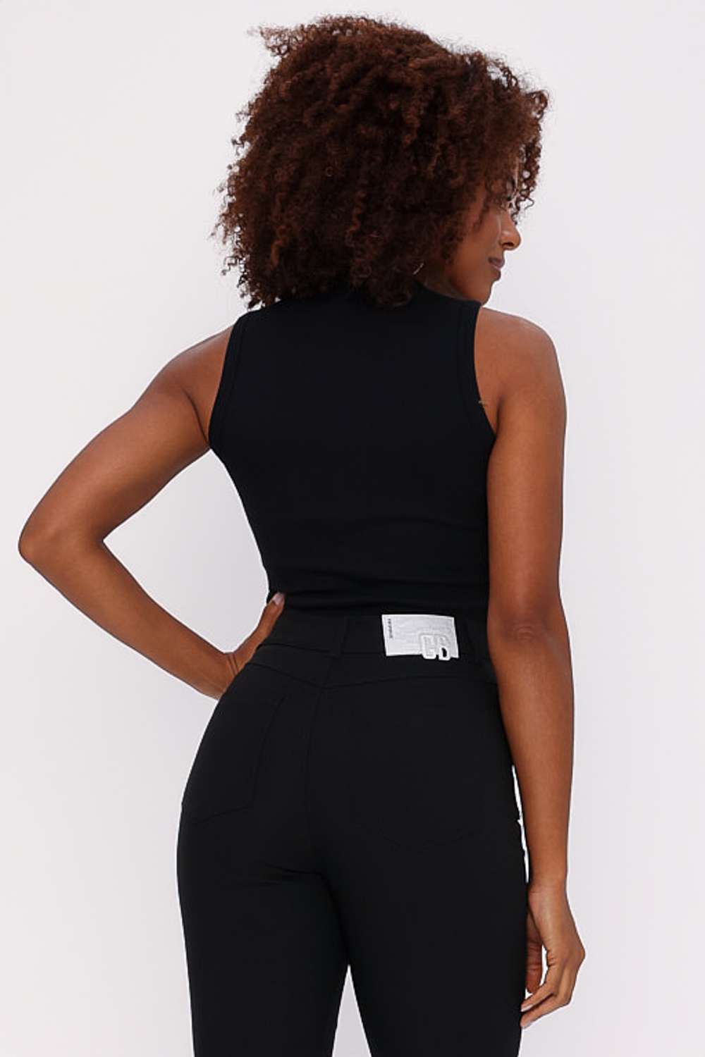 CALCA CIGARRETE COM ELASTANO PRETO