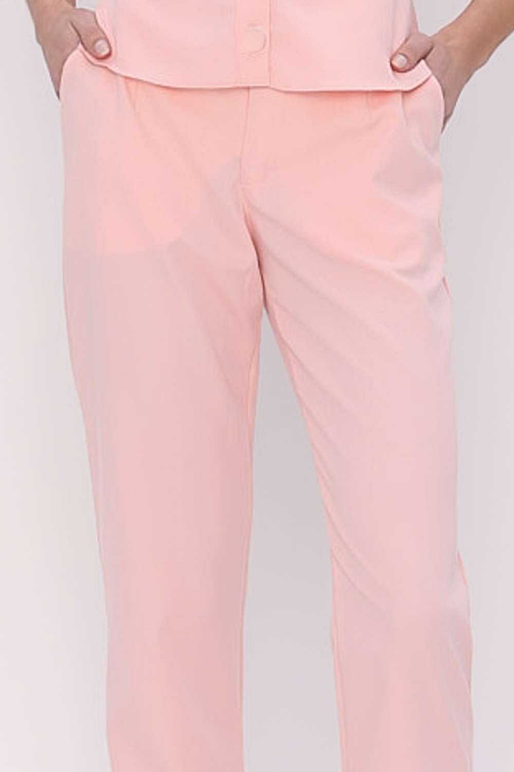 CALCA ALFAIATARIA PREGA BARRA ROSA FROST