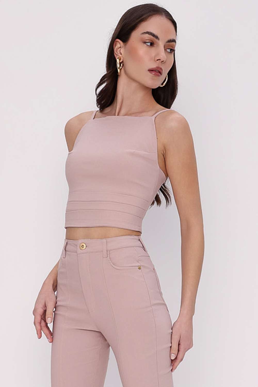 BLUSA COM FRANZIDOS ROSA FROST