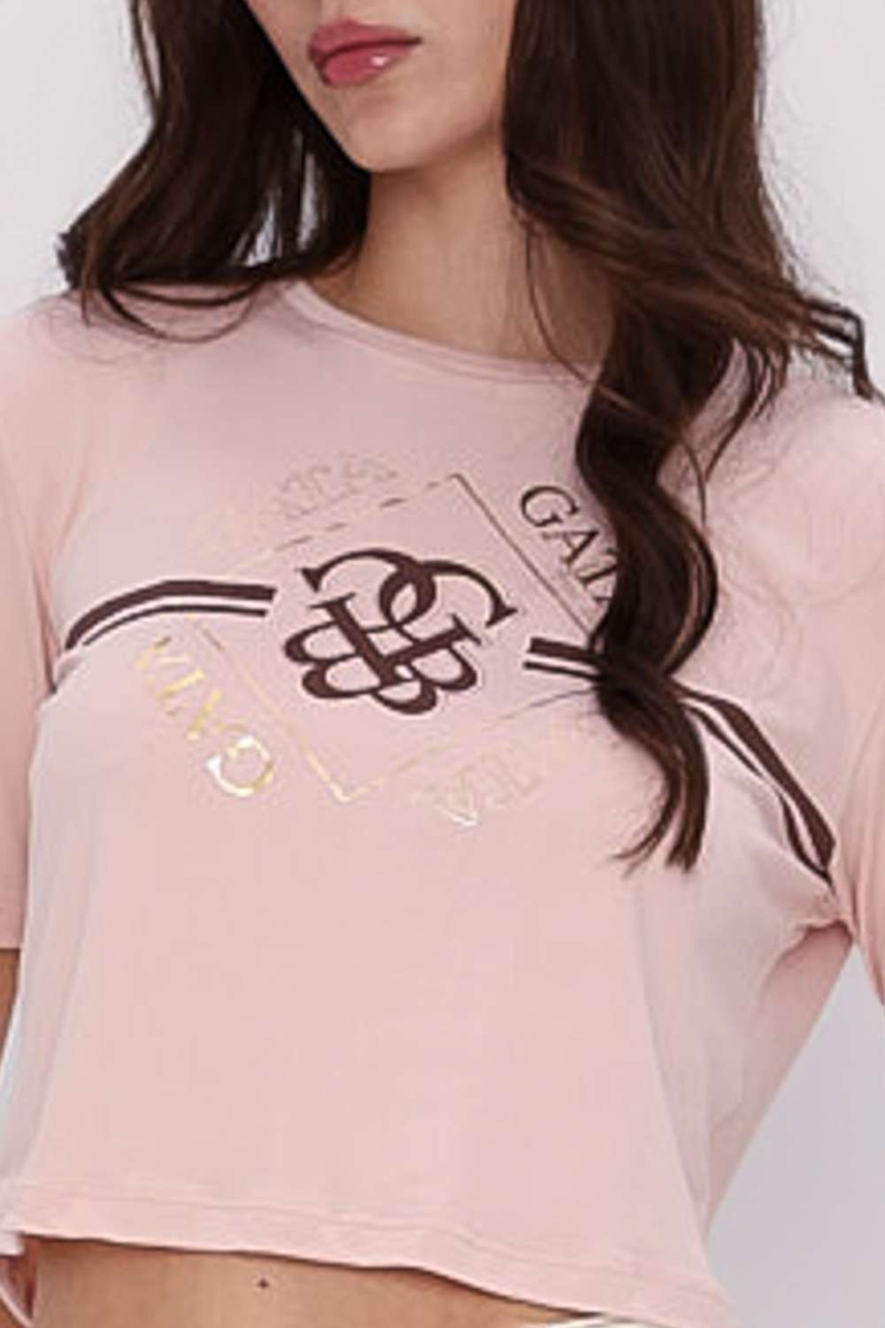 TSHIRT EMBLEM CAT ROSA FROST