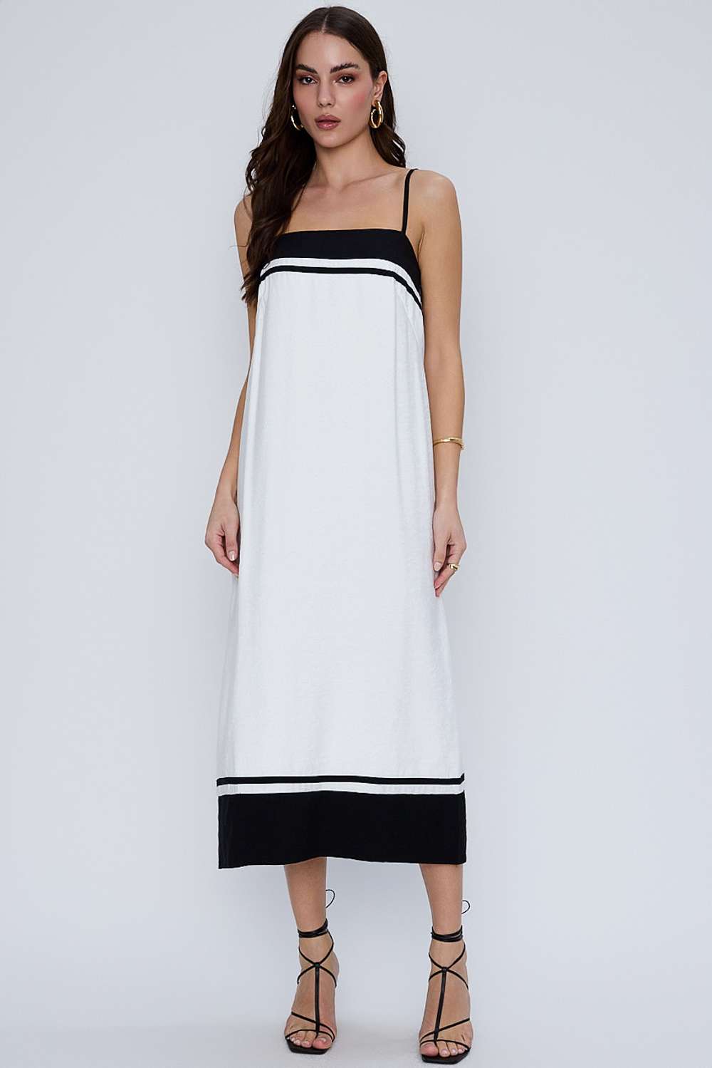 VESTIDO SOLTO RECORTES OFF WHITE