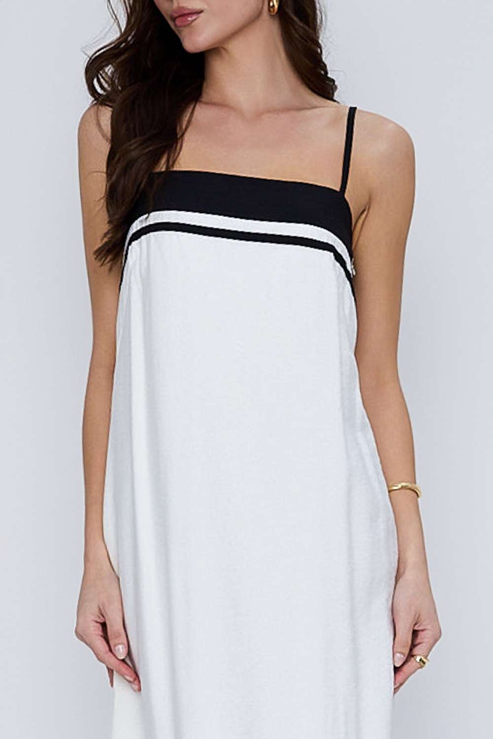 VESTIDO SOLTO RECORTES OFF WHITE