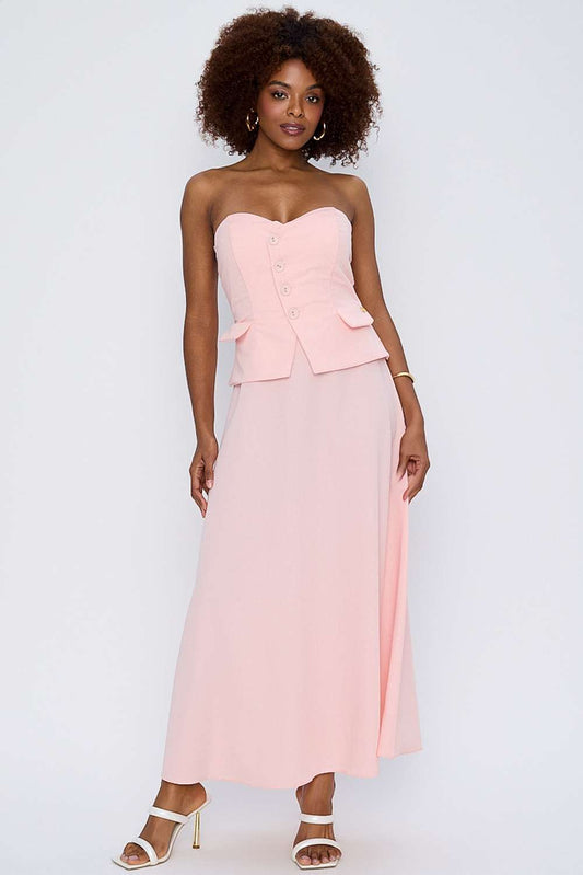 VESTIDO SOLTO ALCA REMOVÍVEL ROSA FROST