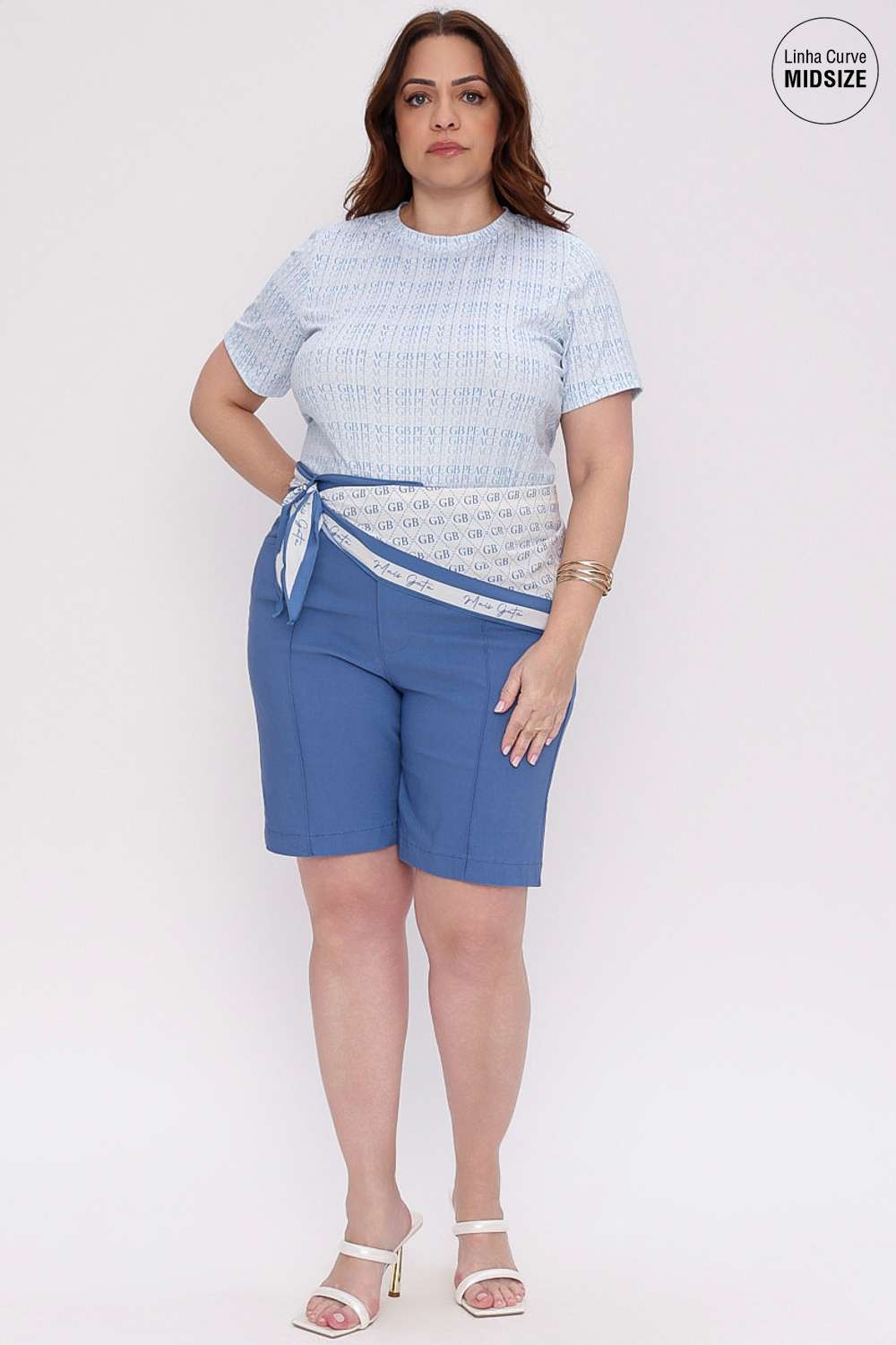 BERMUDA TWILL MAIS GATA PACIFIC BLUE