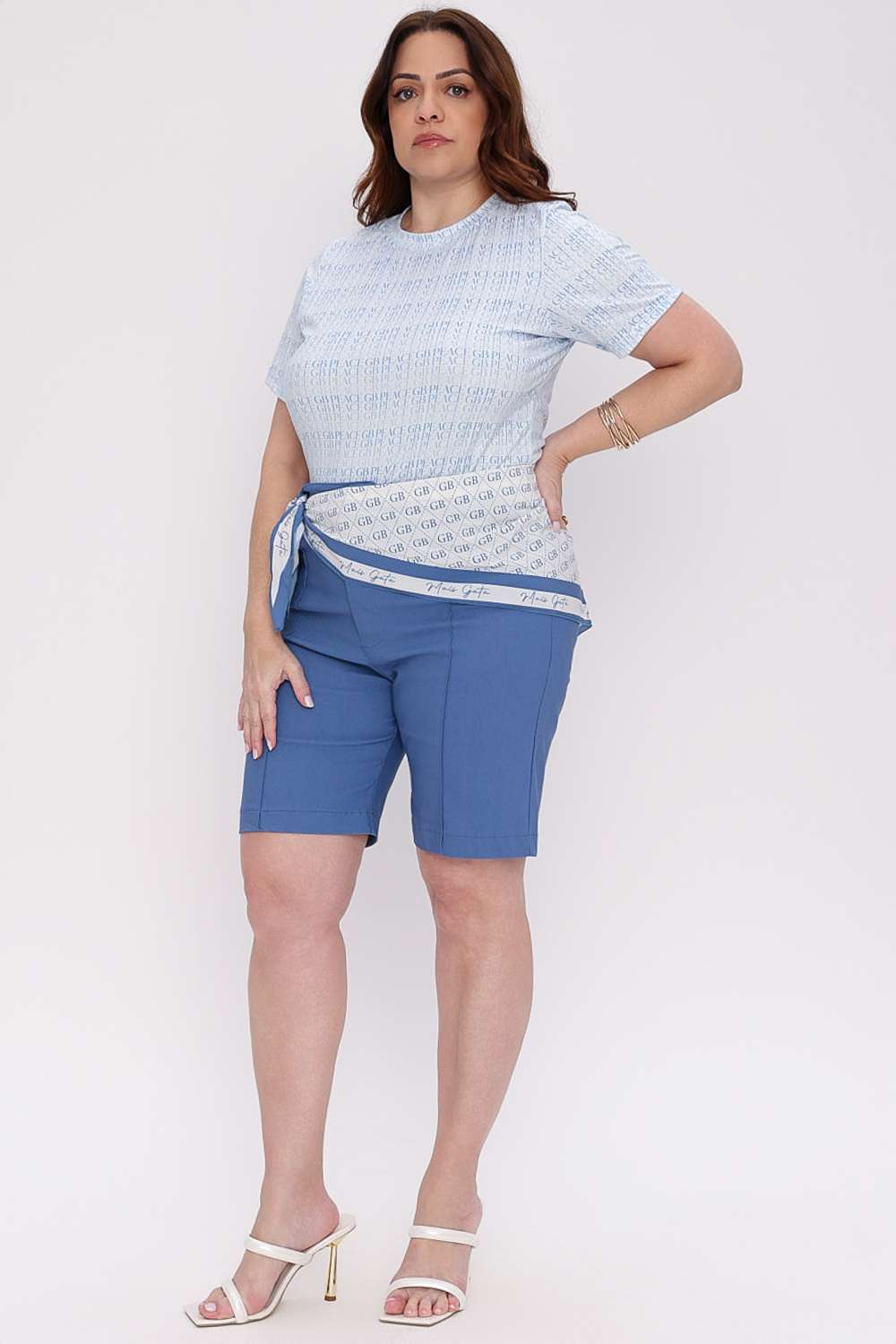 BERMUDA TWILL MAIS GATA PACIFIC BLUE