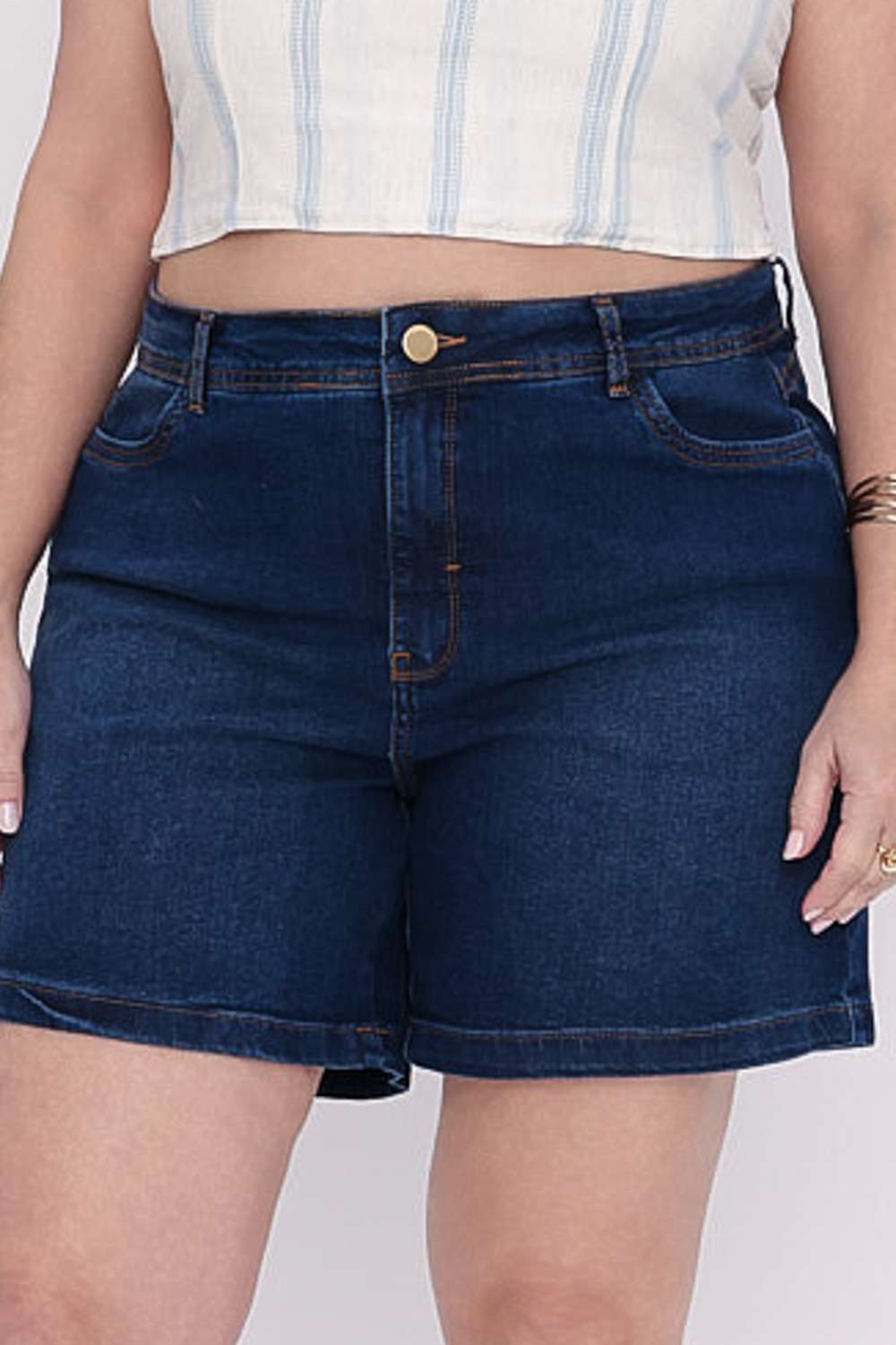 BERMUDA 27 DENIM MAIS GATA MARINHO