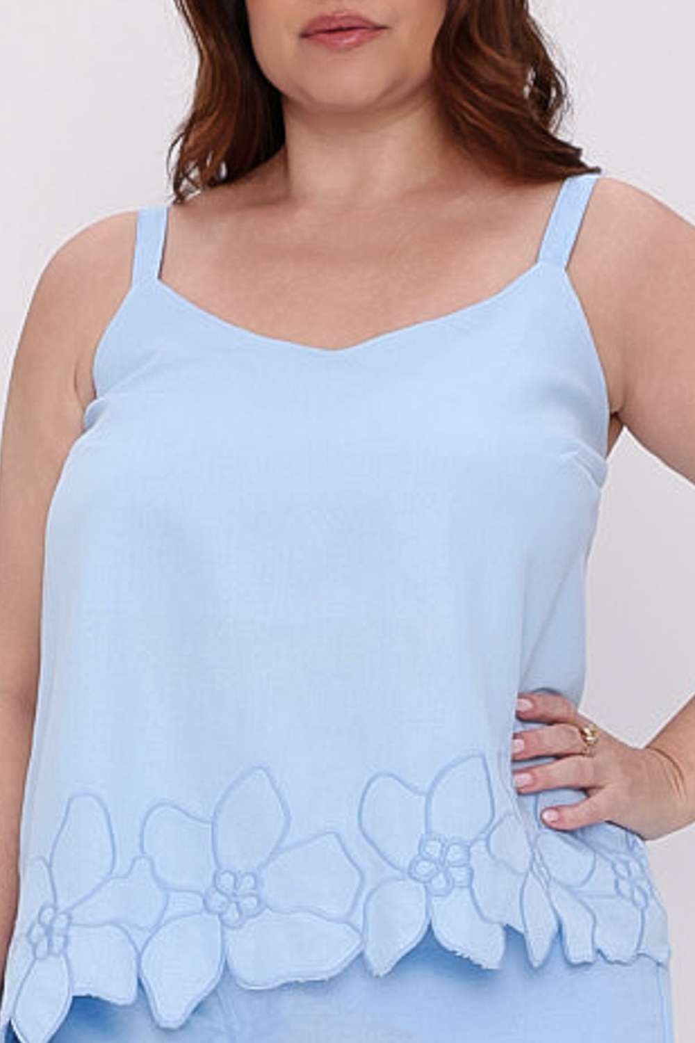 ALCA LINEN BORDADA MAIS GATA AZUL ORFEU