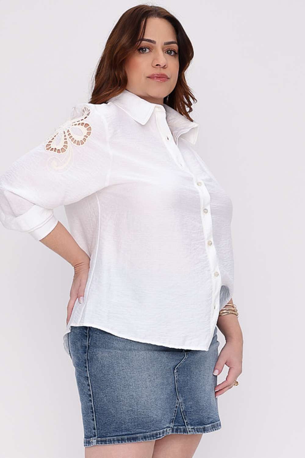 CAMISA CHIC MAIS GATA OFF WHITE