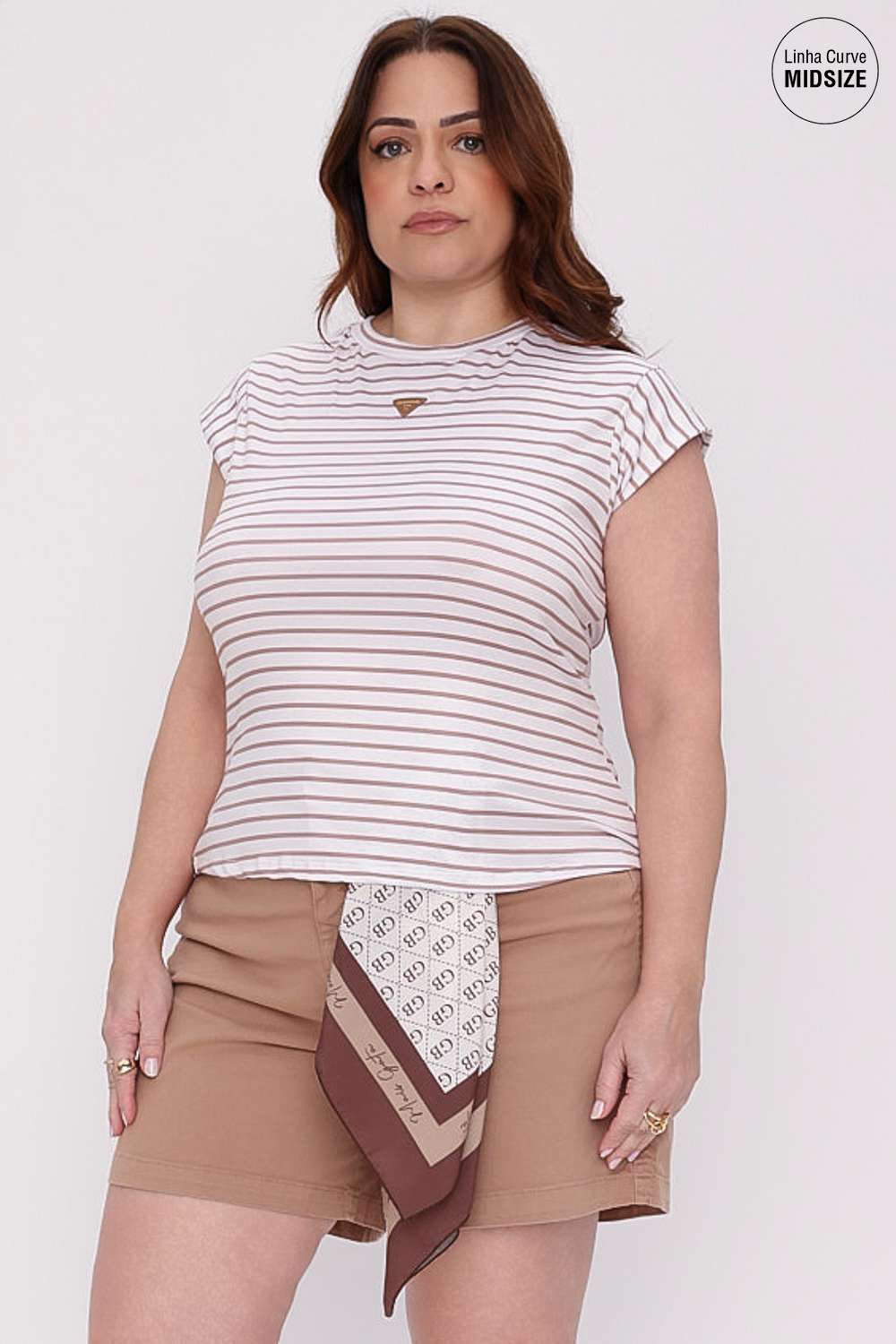 T SHIRT LISTRA MAIS GATA MOCHA MOUSSE