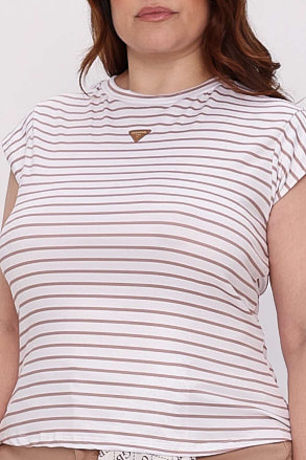 T SHIRT LISTRA MAIS GATA MOCHA MOUSSE
