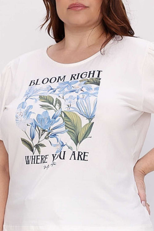 T SHIRT BLOOM MAIS GATA AZUL AURA