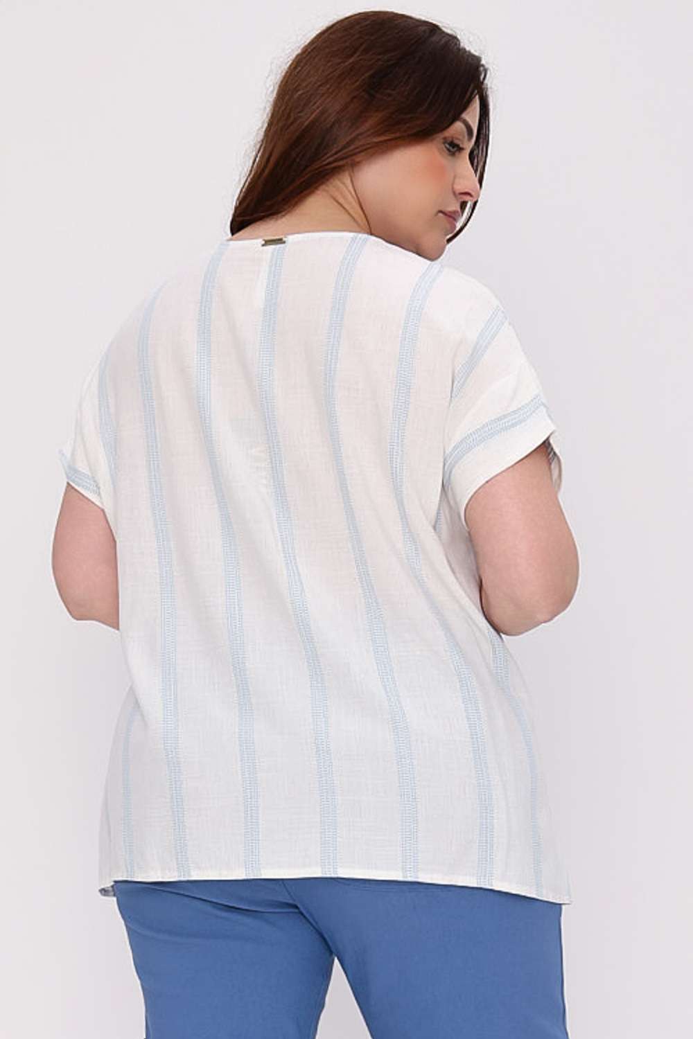 BLUSA FLOWERS MAIS GATA AZUL AURA