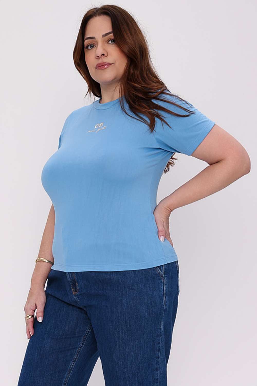 T SHIRT BASICA MAIS GATA SONATA DENIM