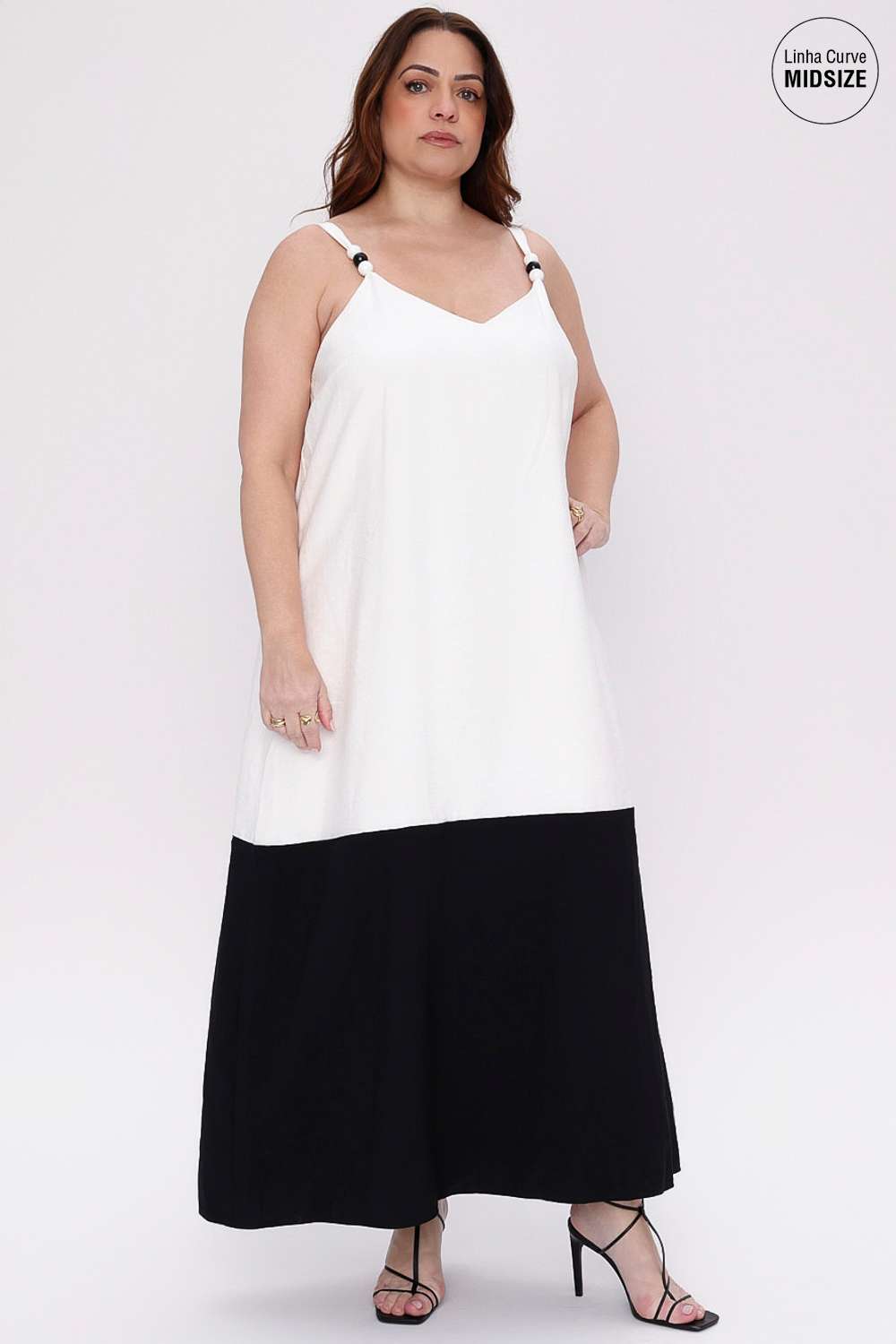 VESTIDO LONGO AMANDA MAIS GATA OFF WHITE