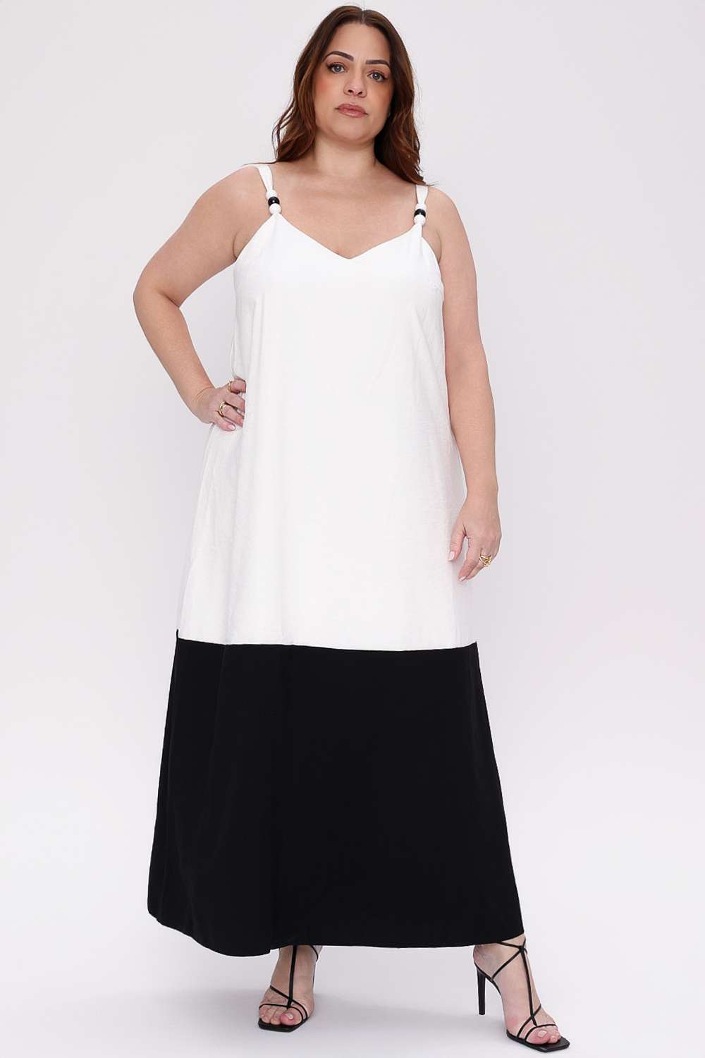 VESTIDO LONGO AMANDA MAIS GATA OFF WHITE