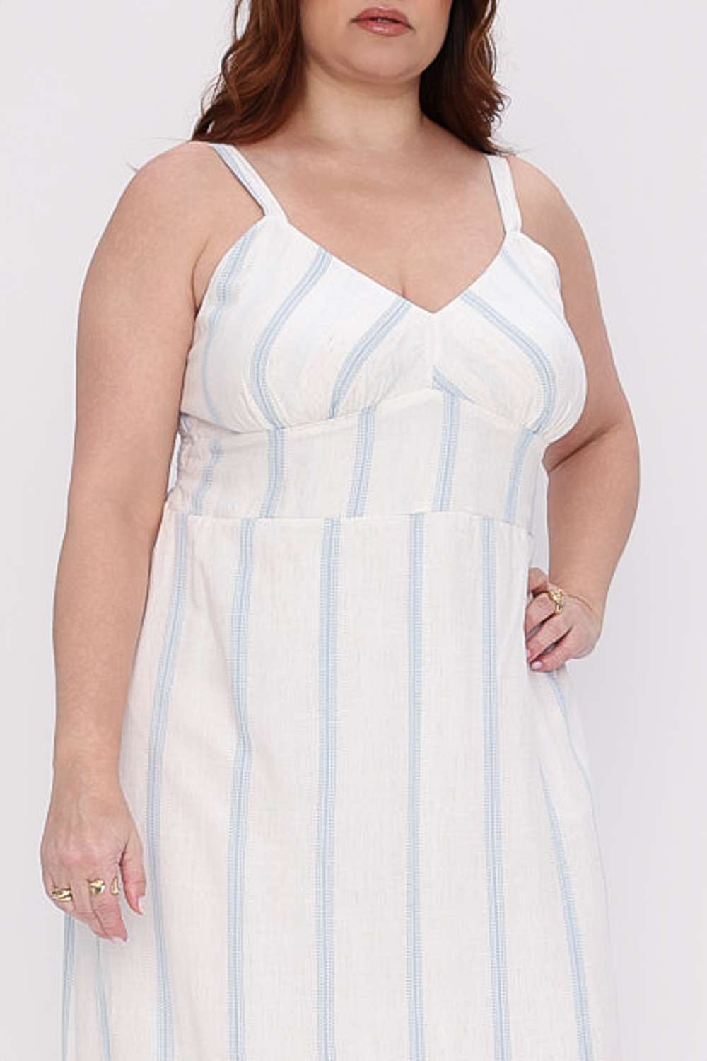 VESTIDO SOLTO LISTRA MAIS GATA AZUL AURA