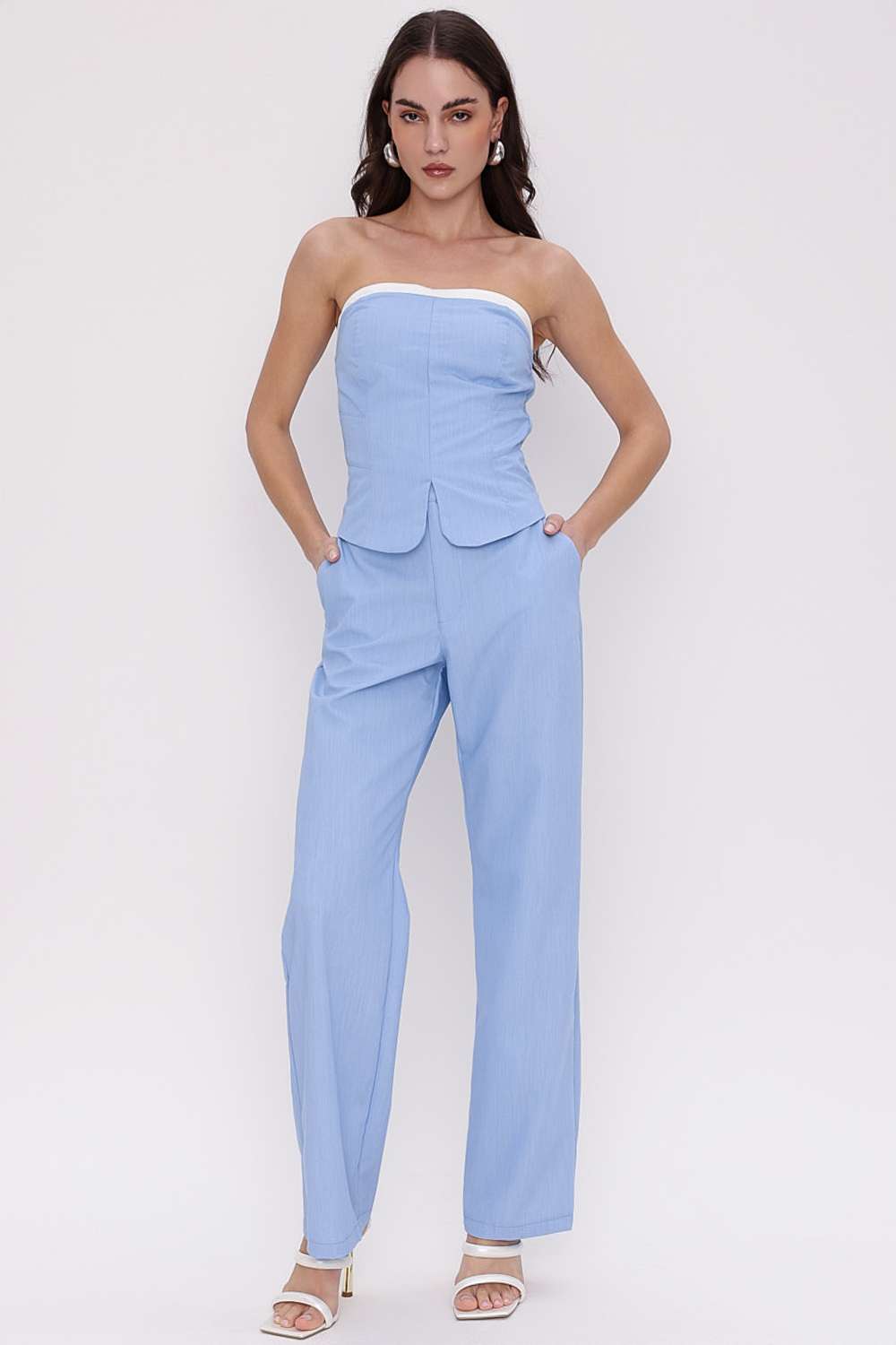 CALCA ALFAIATARIA AZUL WASHED