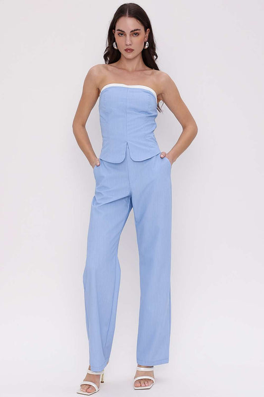 CALCA ALFAIATARIA AZUL WASHED