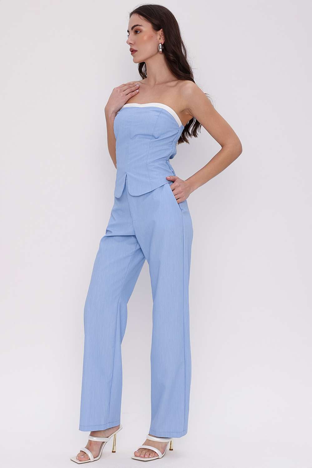 CALCA ALFAIATARIA AZUL WASHED