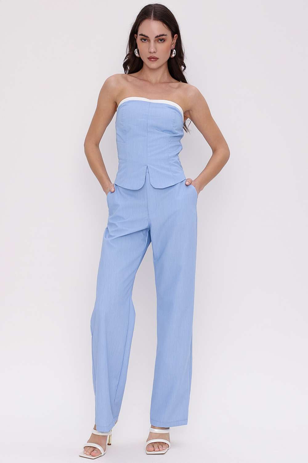 CALCA ALFAIATARIA AZUL WASHED