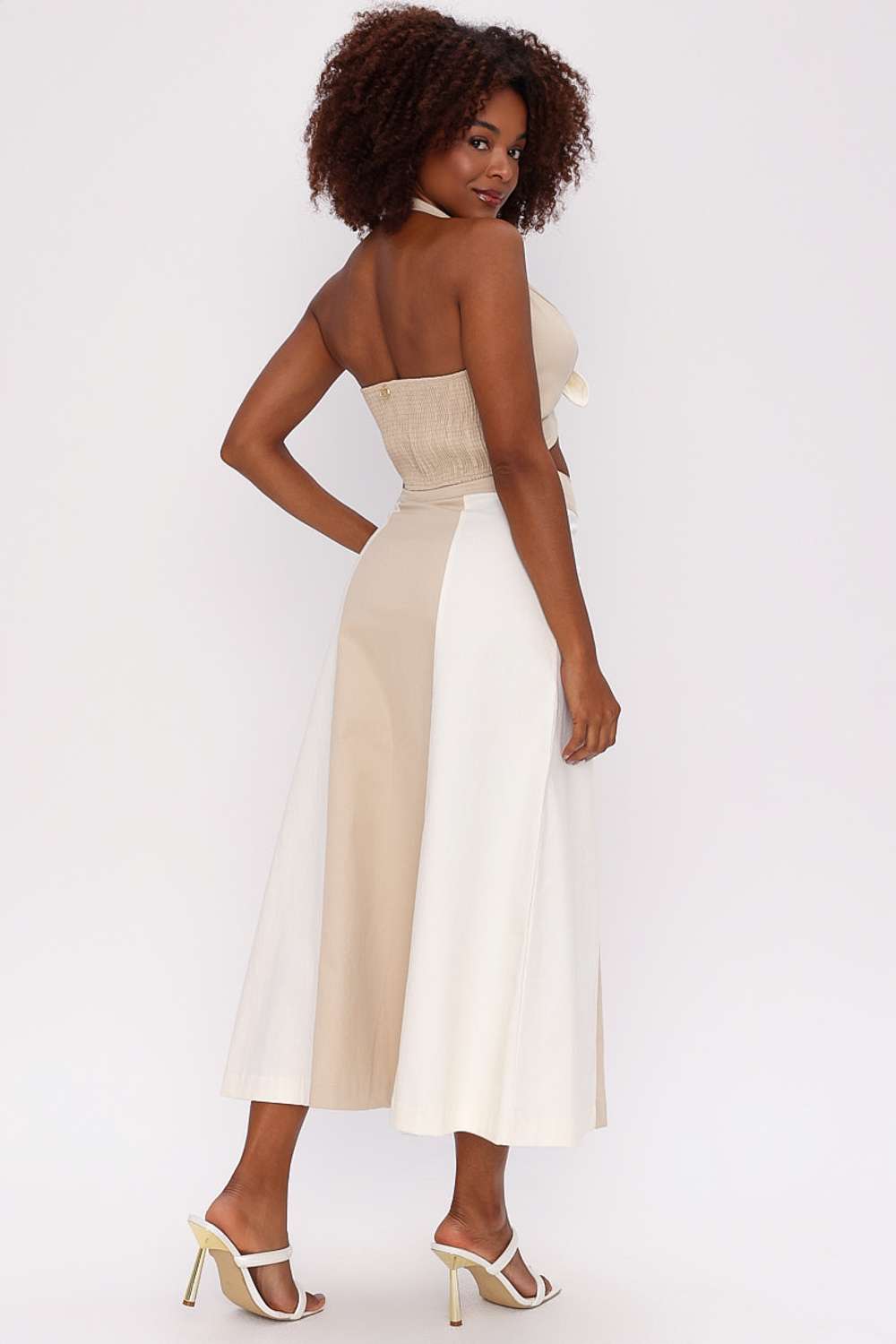 SAIA CONJUNTO BICOLOR OFF WHITE