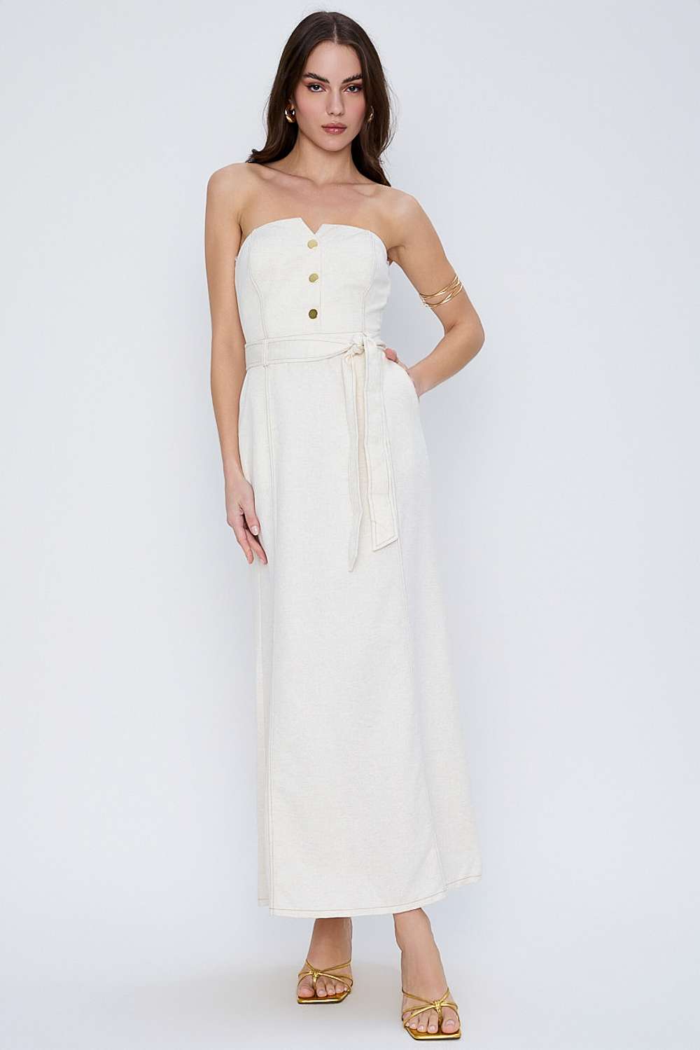 VESTIDO LONGO FORMIDABLE NATURAL