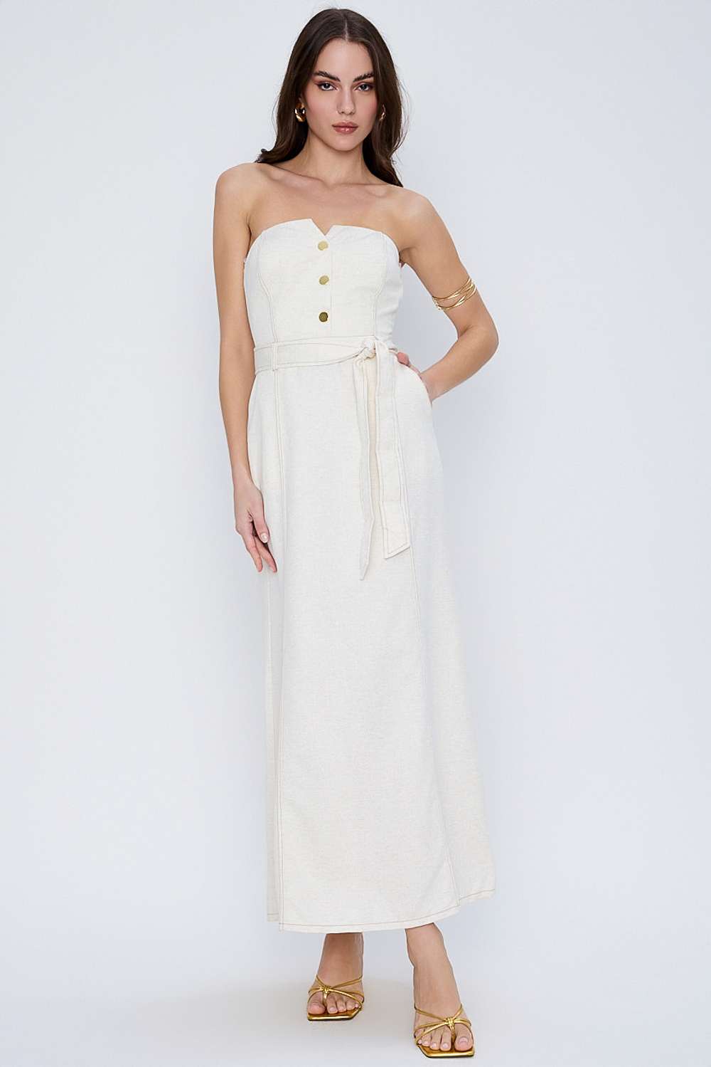 VESTIDO LONGO FORMIDABLE NATURAL