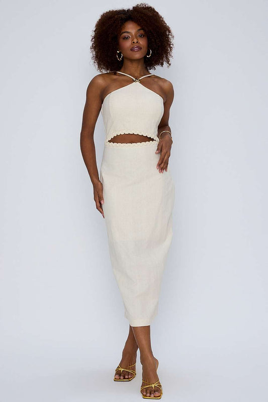 VESTIDO LONGO CARMEN NATURAL