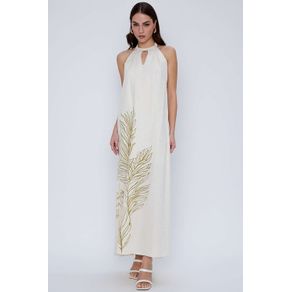 VESTIDO LONGO RESORT CHIC VERDE CANA