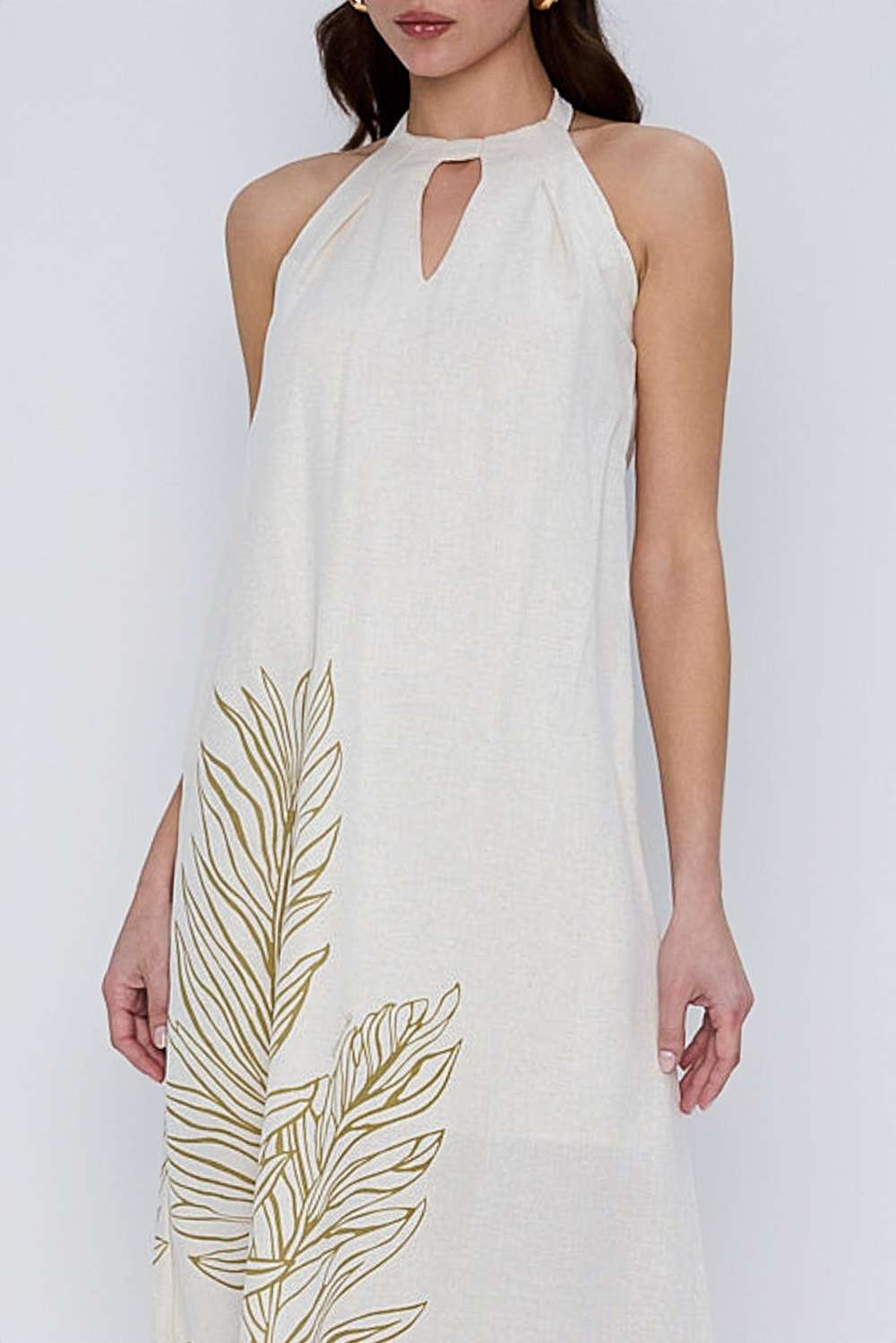 VESTIDO LONGO RESORT CHIC VERDE CANA