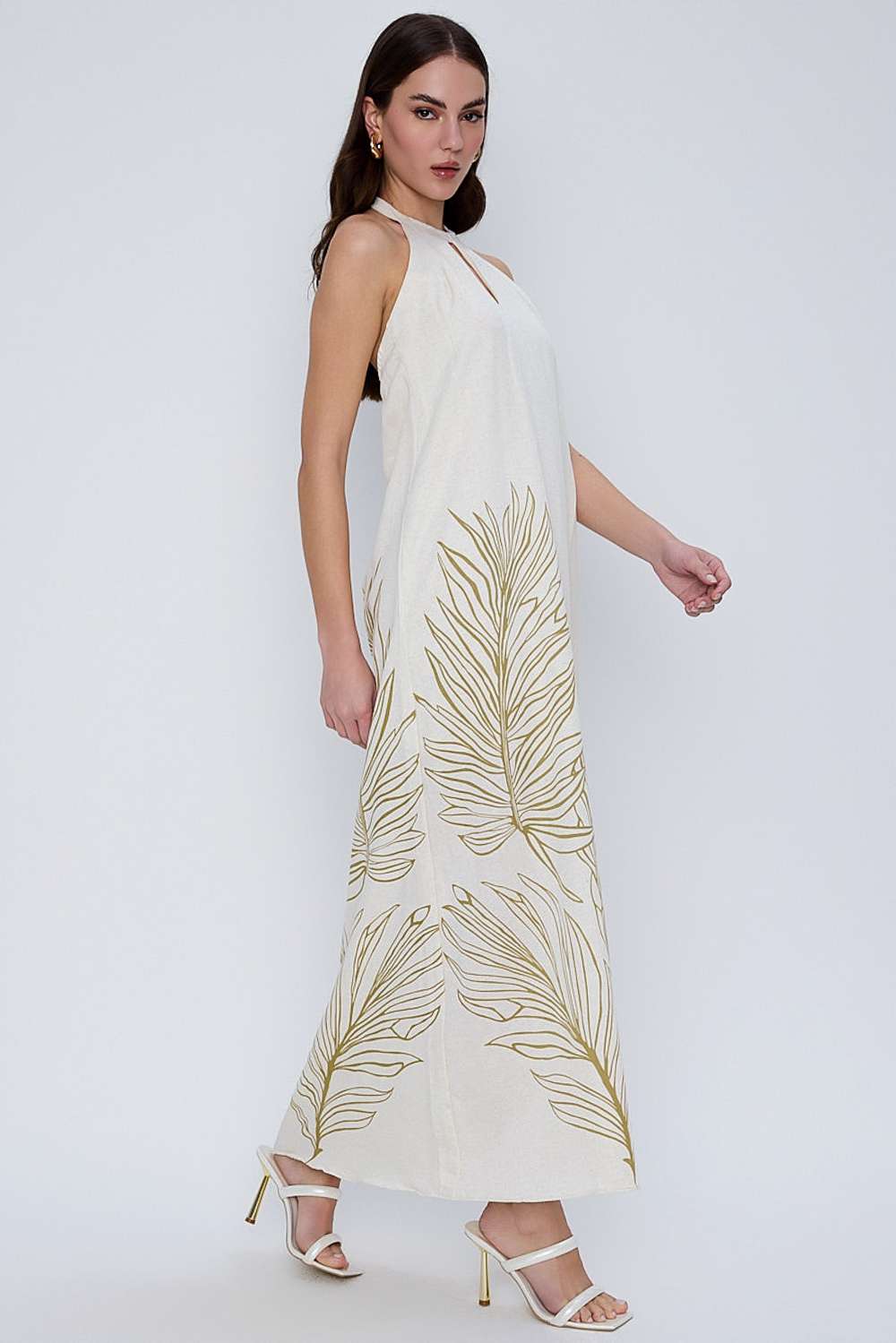 VESTIDO LONGO RESORT CHIC VERDE CANA