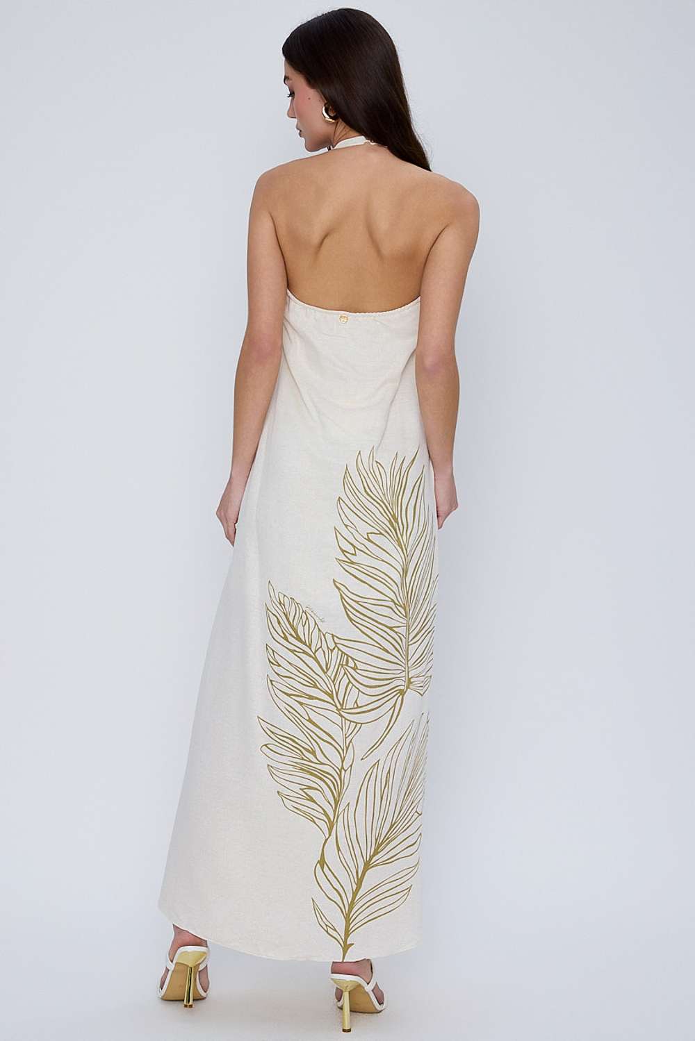 VESTIDO LONGO RESORT CHIC VERDE CANA