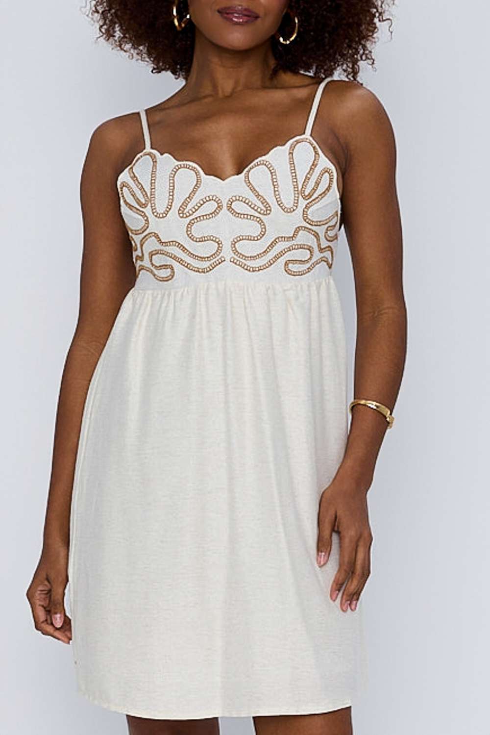 VESTIDO SOLTO BORDADO LIVRE NATURAL